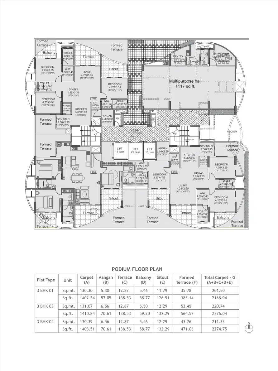 Nandan Prospera Gold Floor Plans & Layout