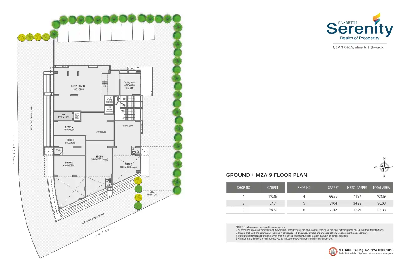 Saarrthi Serenity Floor Plans & Layout