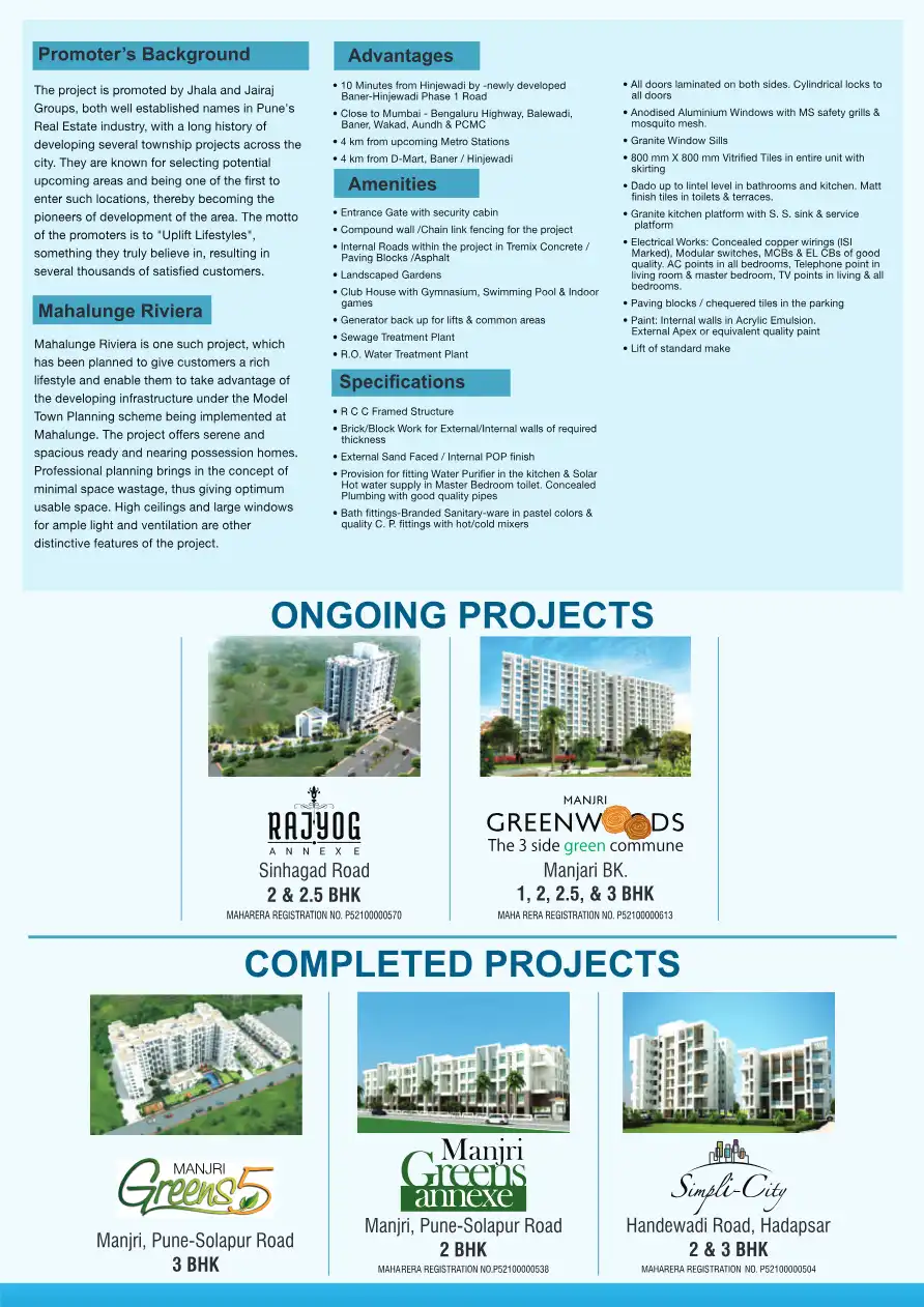 Mahalunge Riviera Floor Plans & Layout