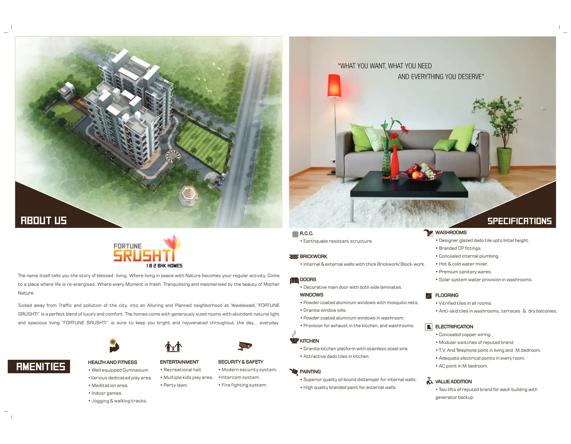 Fortune Srushti Floor Plans & Layout