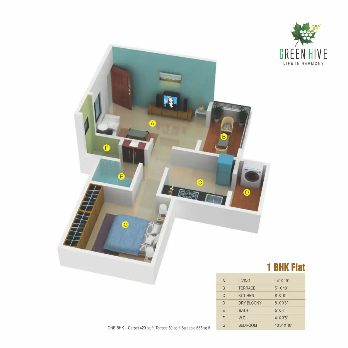 Green Hive B1 Floor Plans & Layout