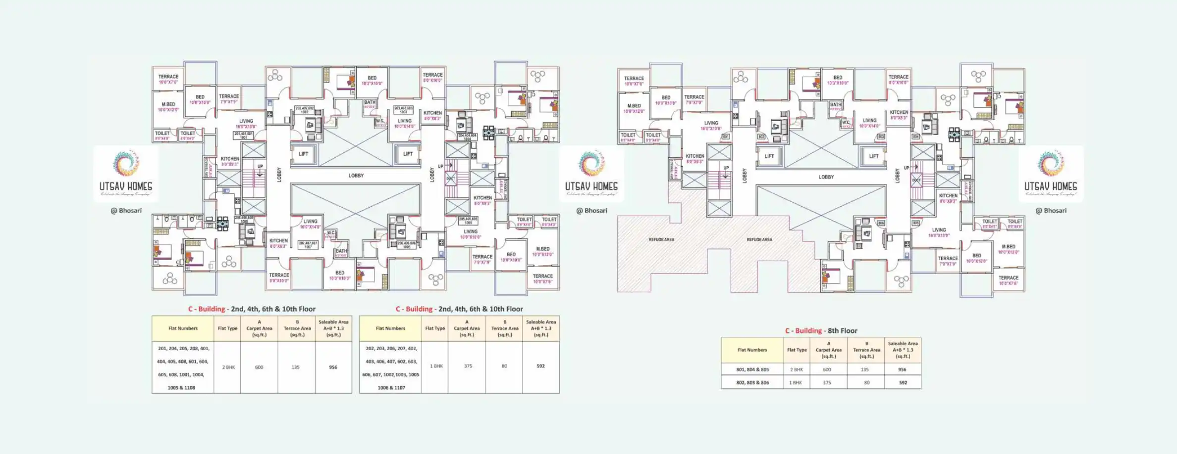 Utsav Homes - Bhosari Floor Plans & Layout