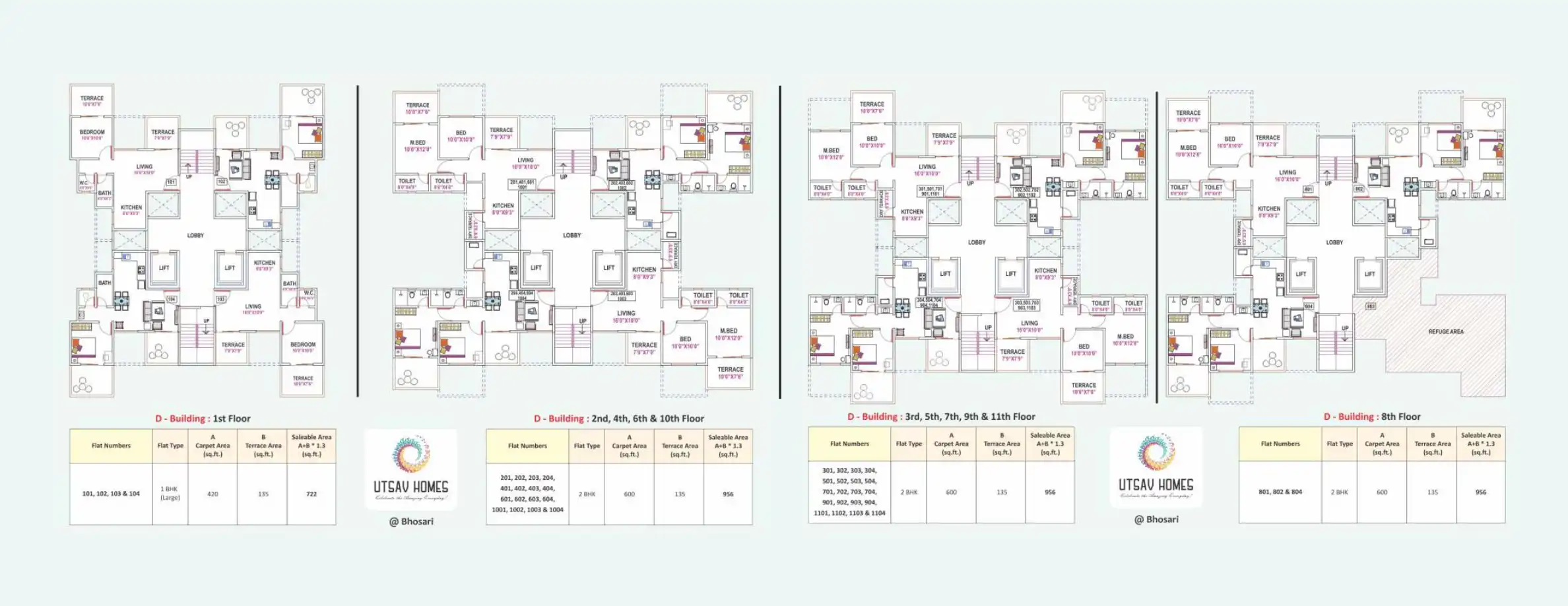 Utsav Homes - Bhosari Floor Plans & Layout