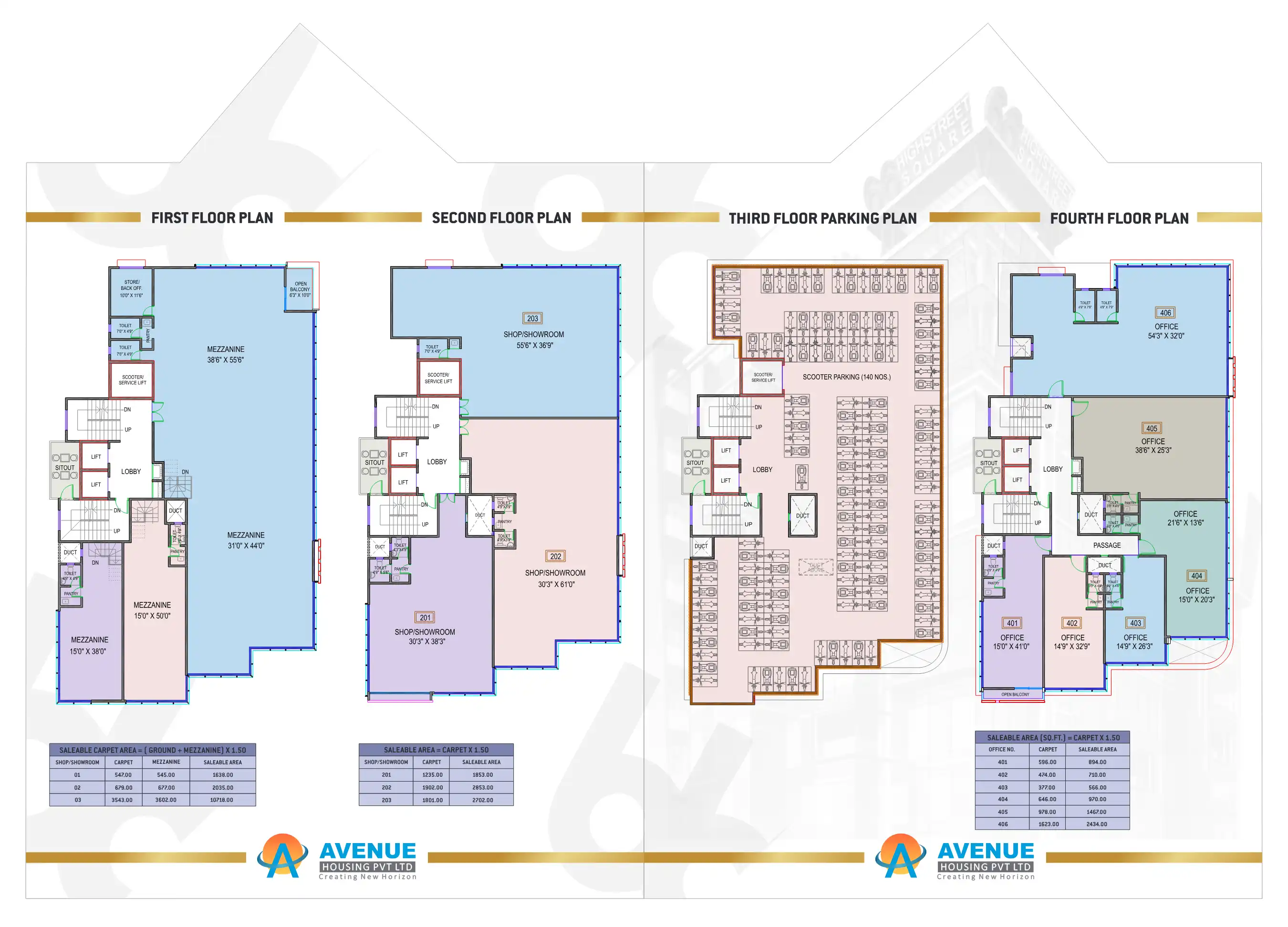 Four Avenues Floor Plans & Layout