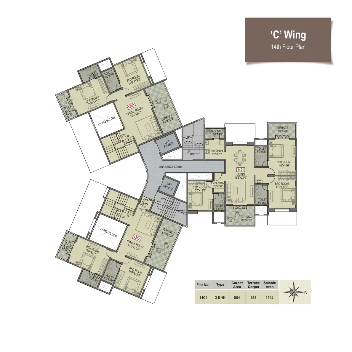 Paritosh Floor Plans & Layout