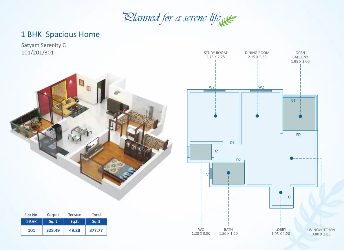 Satyam Serenity - A Floor Plans & Layout