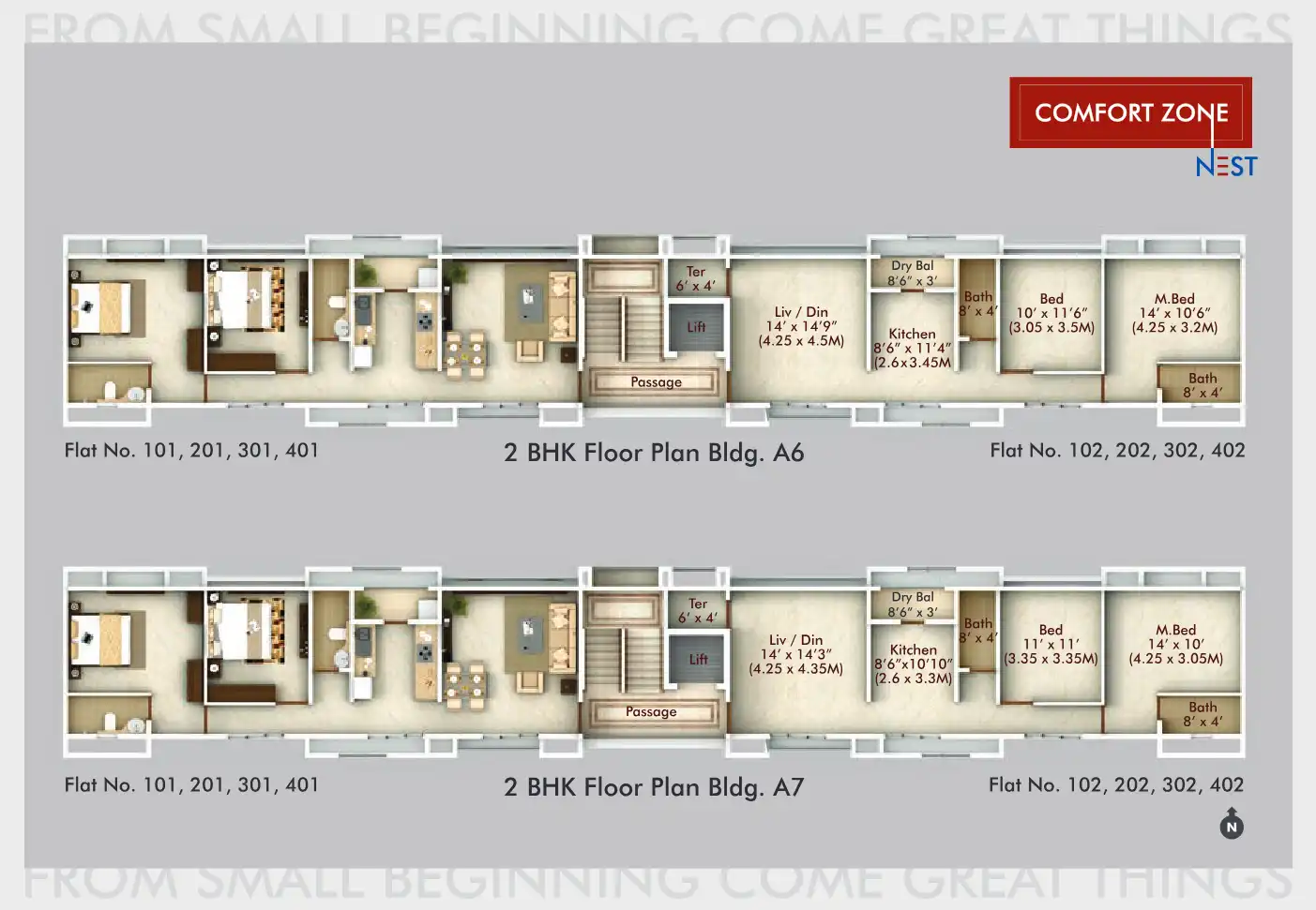 Comfort Zone Nest Floor Plans & Layout