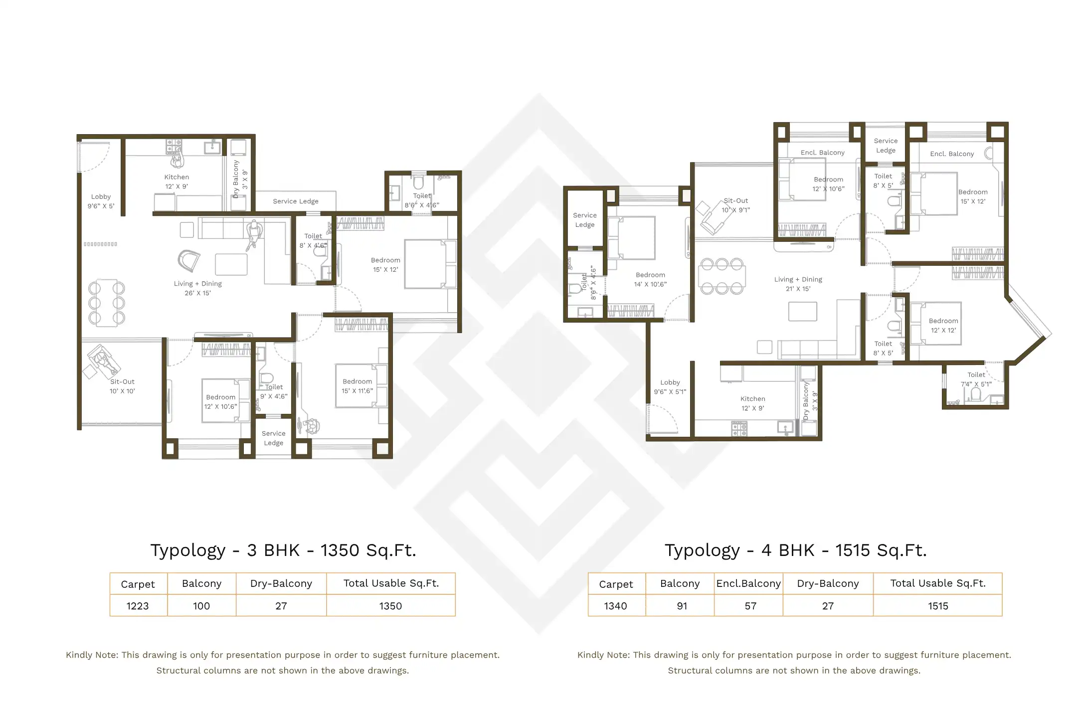 The Address - 1 Floor Plans & Layout