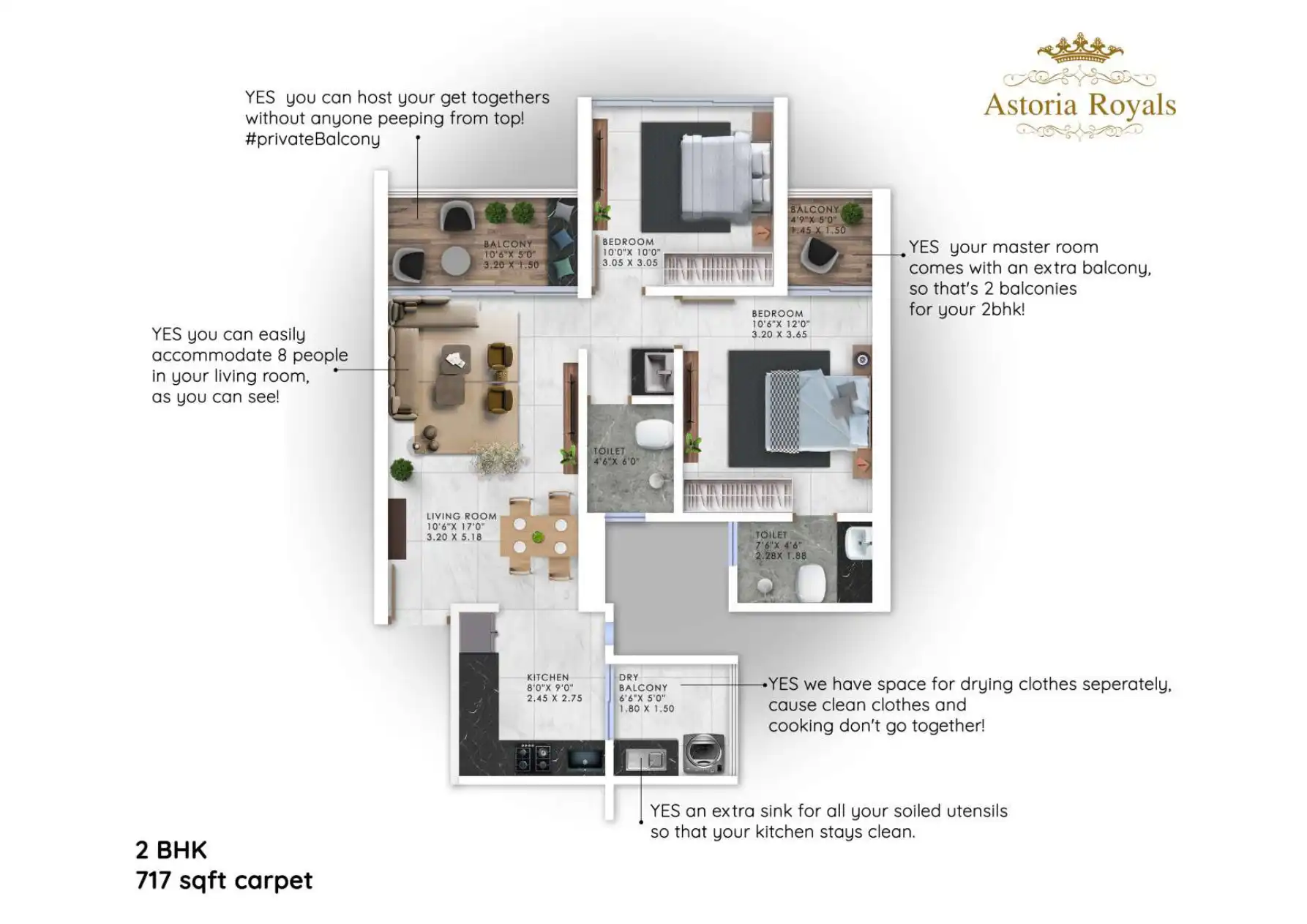 Astoria Royals Floor Plans & Layout