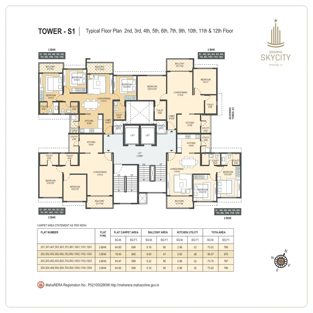 Bramha Skycity Floor Plans & Layout