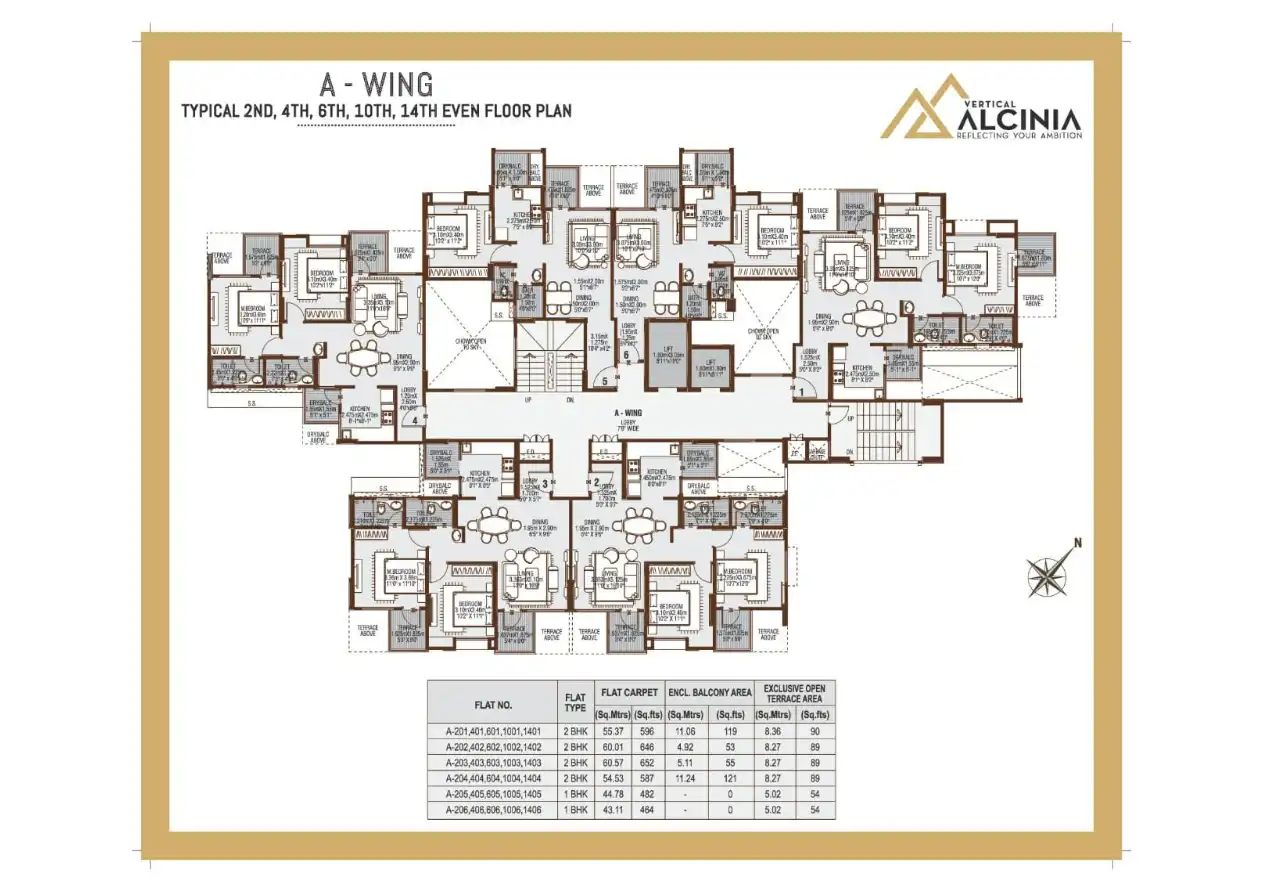 Vertical Alcinia Floor Plans & Layout
