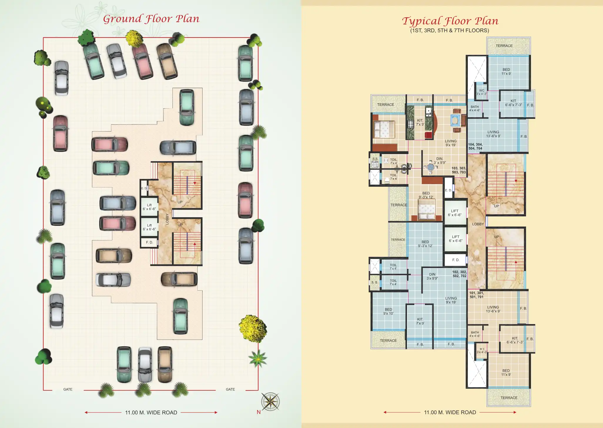 Madhusudan Apartments Floor Plans & Layout