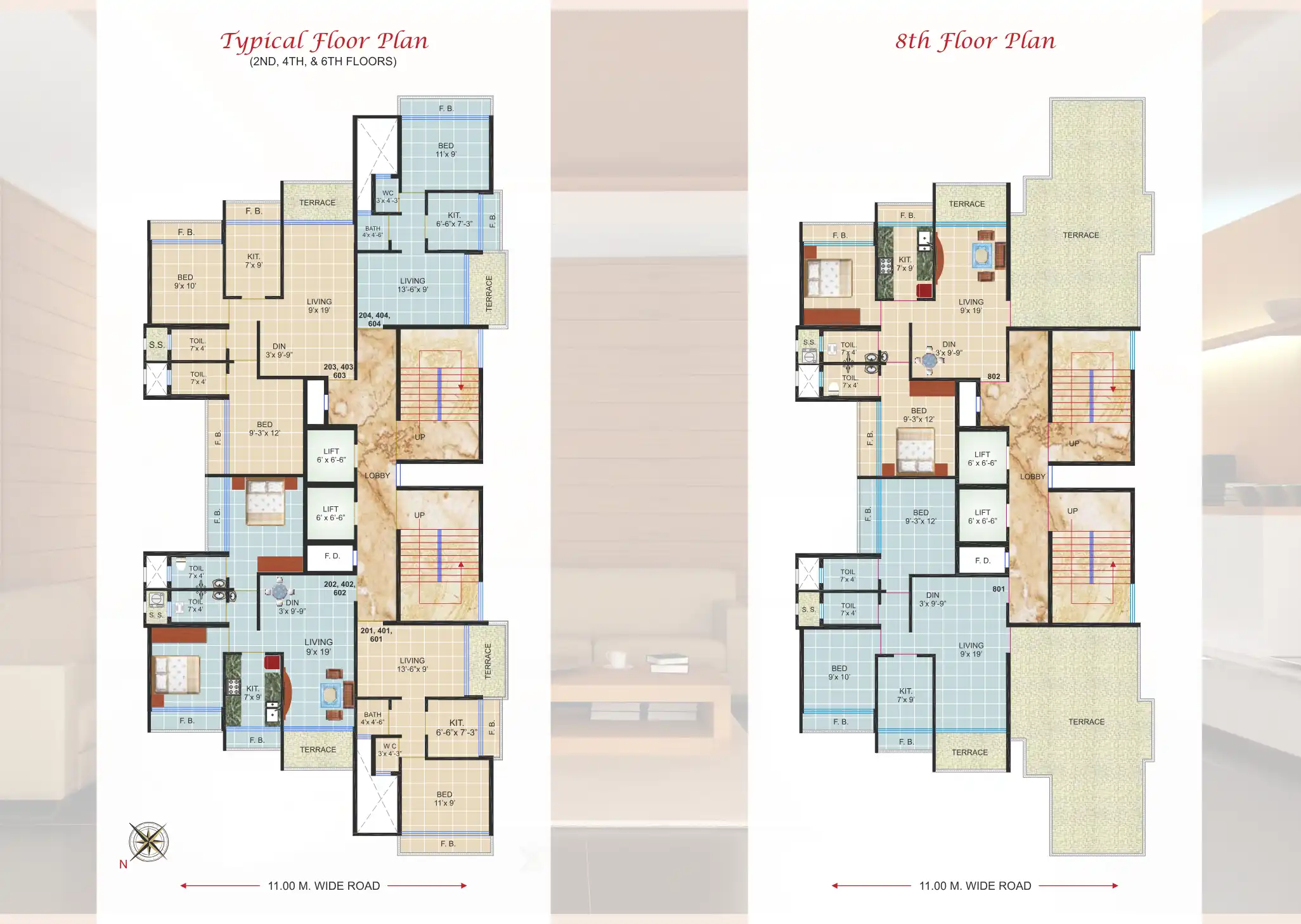 Madhusudan Apartments Floor Plans & Layout