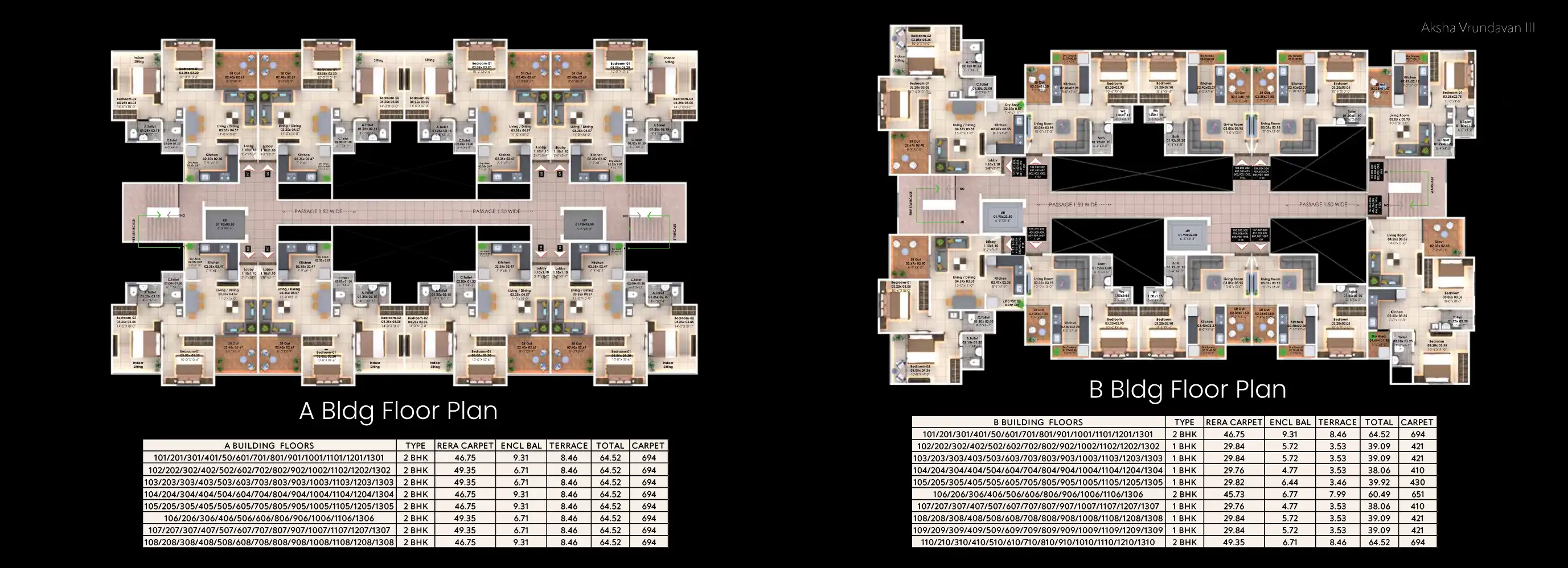 Aksha Vrundavan Floor Plans & Layout