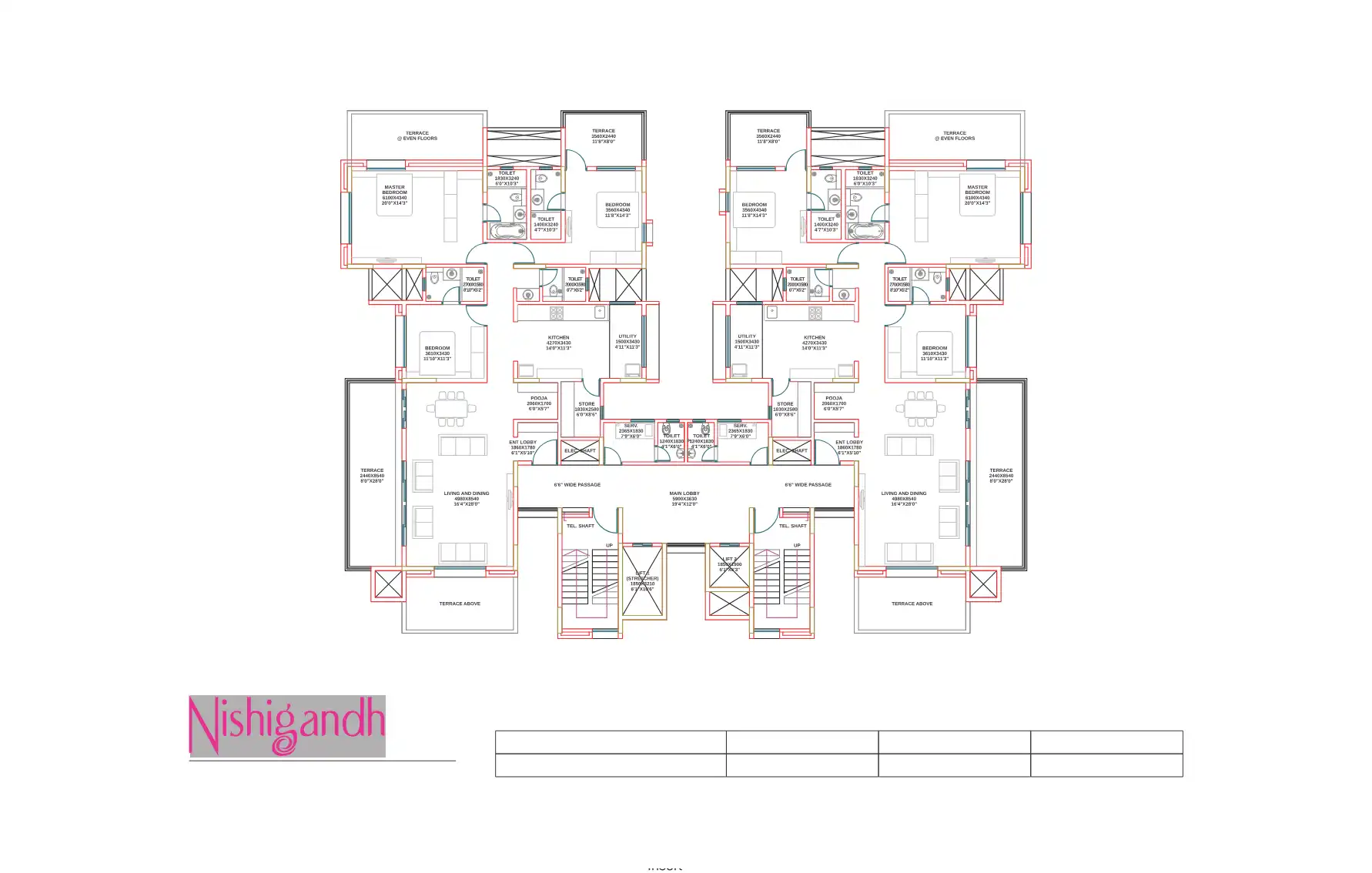 Nishigandh 1 Floor Plans & Layout