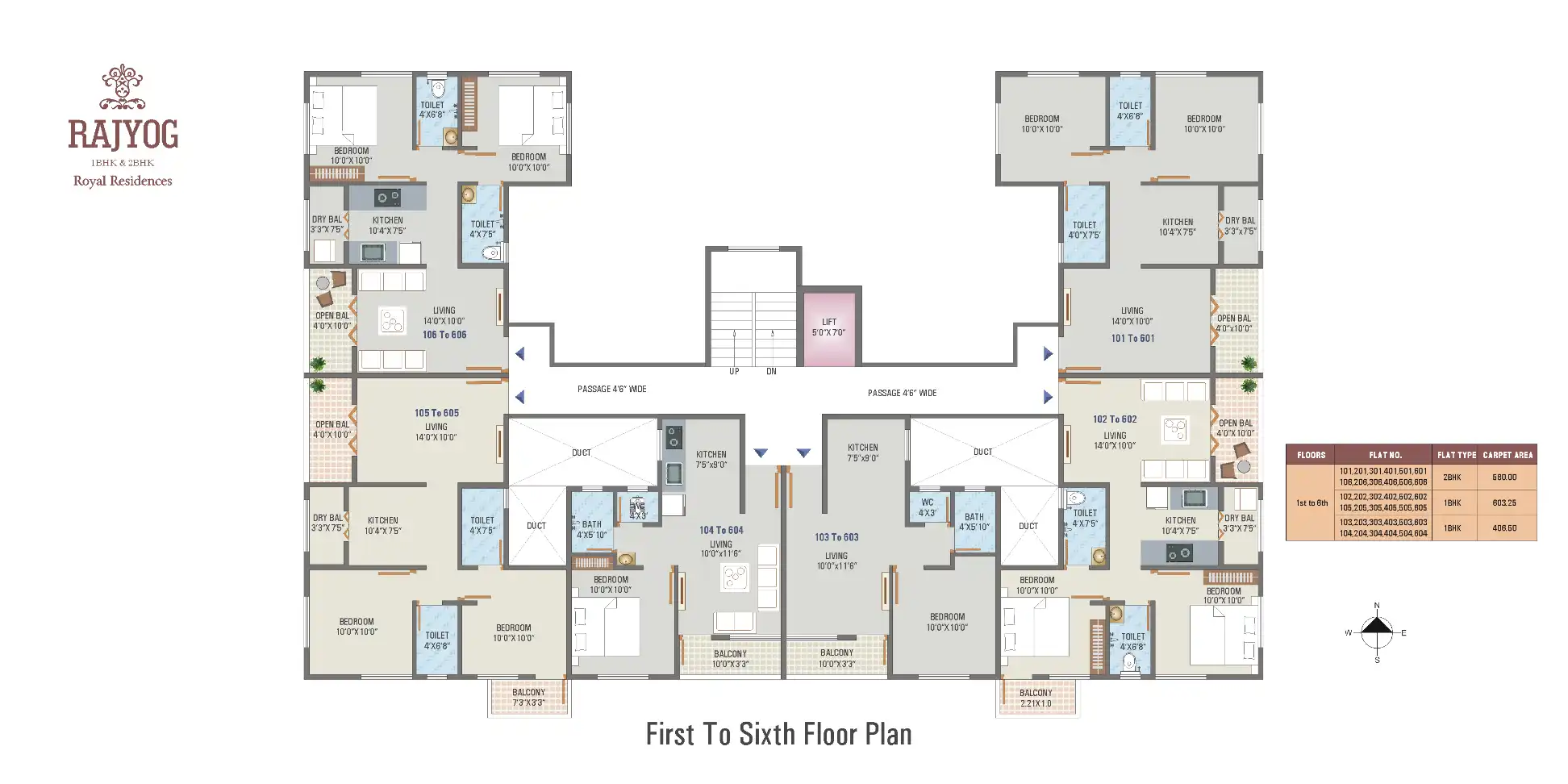 Rajyog Royal Floor Plans & Layout