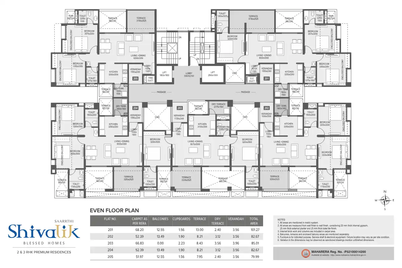 Saarrthi Shivalik Floor Plans & Layout
