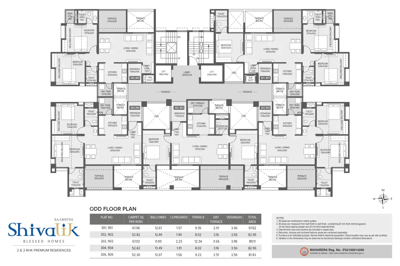 Saarrthi Shivalik Floor Plans & Layout