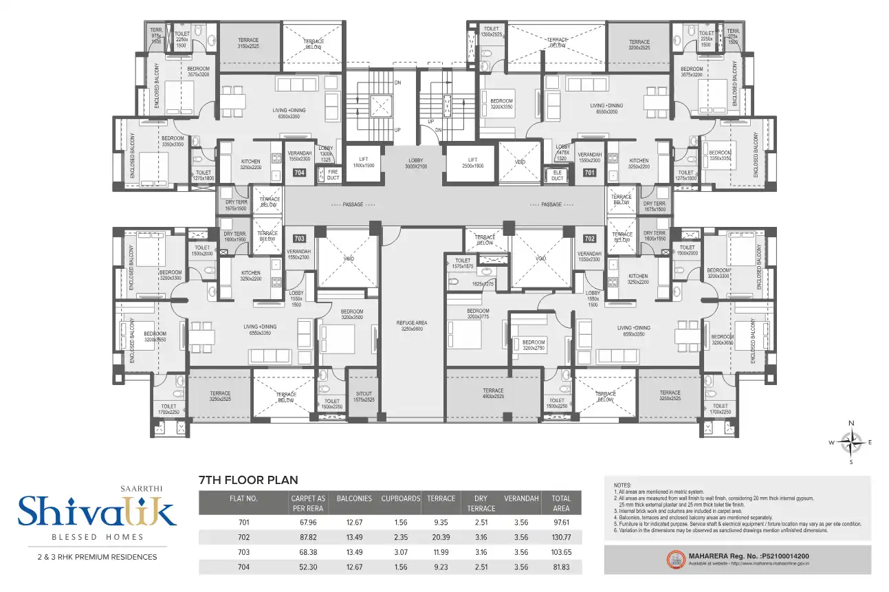 Saarrthi Shivalik Floor Plans & Layout