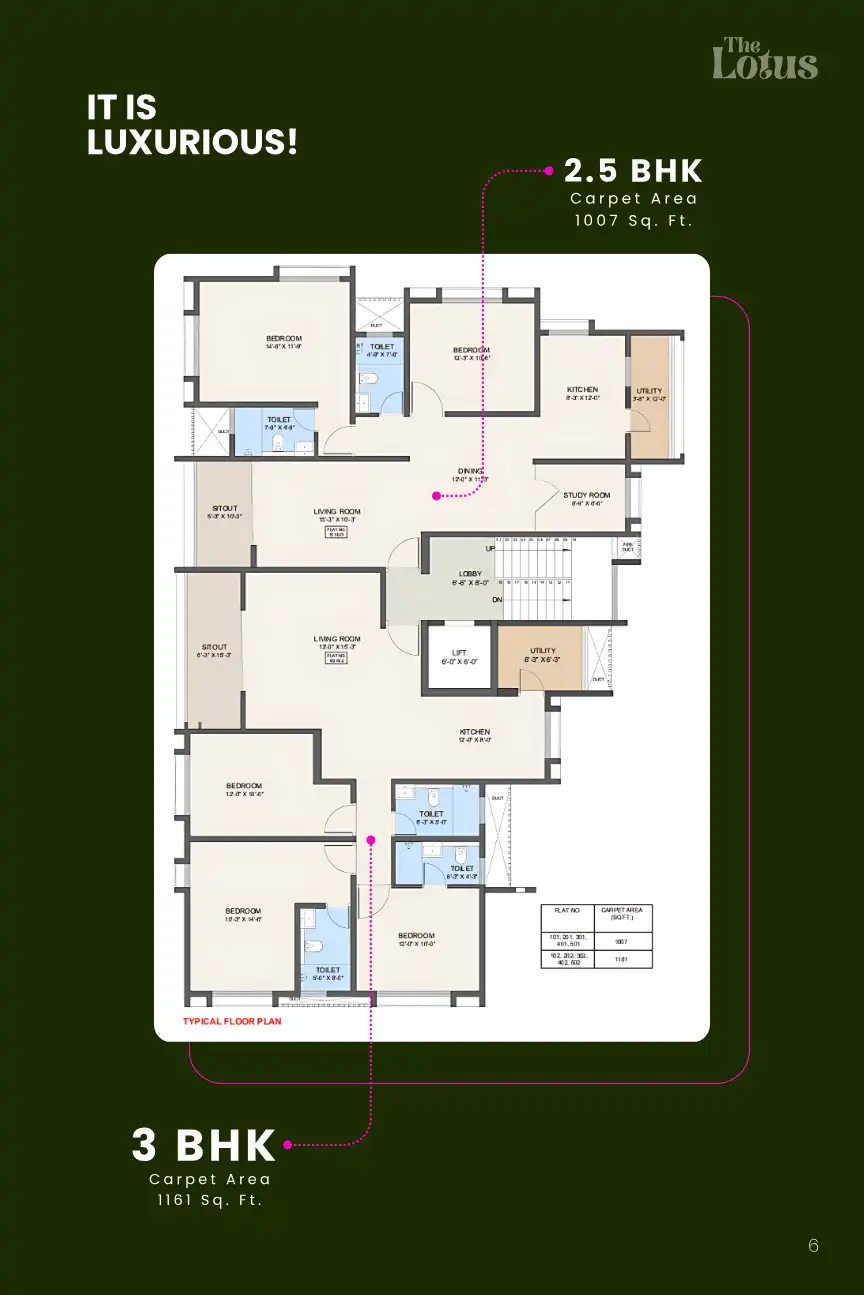 Lotus Park Floor Plans & Layout