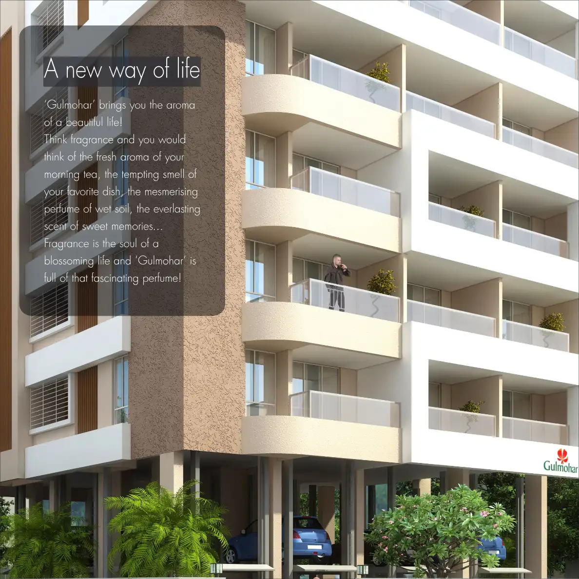 Gulmohar Apartment project blurred background
