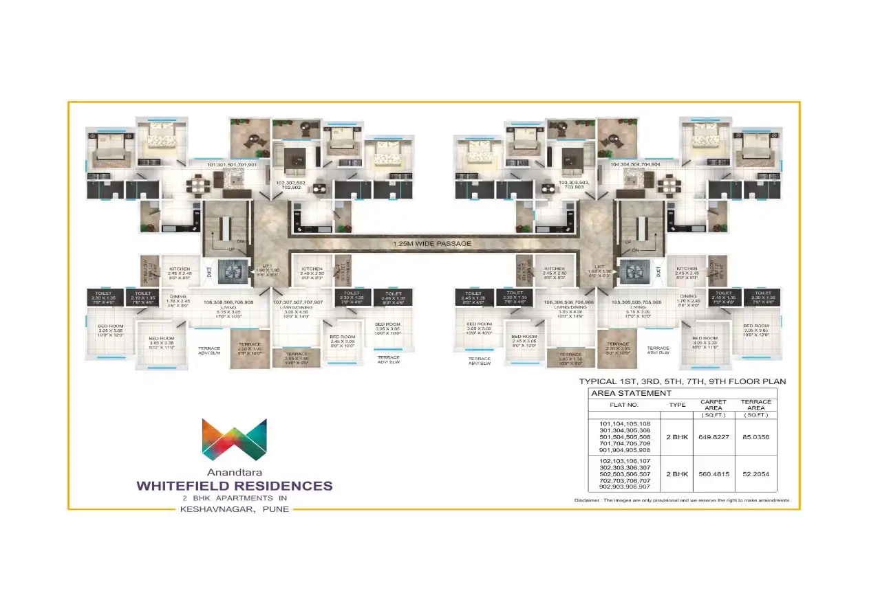 Anandtara Whitefield Residencies Floor Plans & Layout