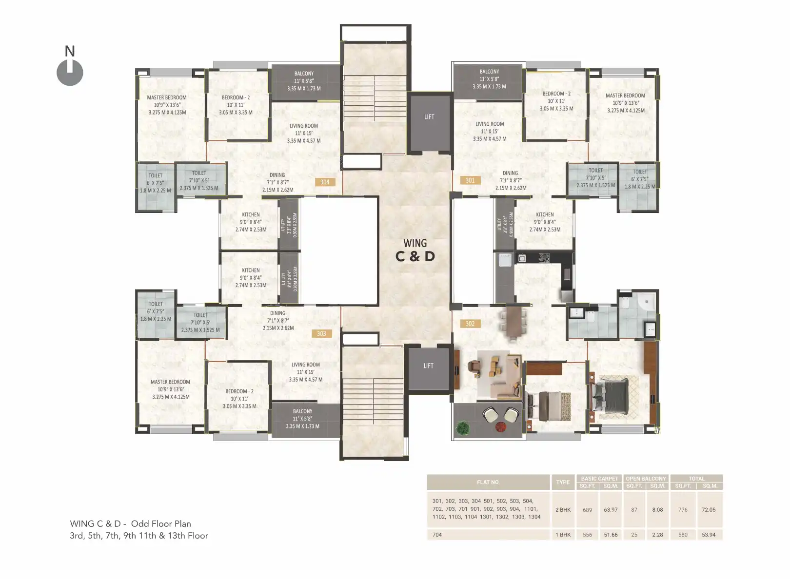 Urban Solitaire Floor Plans & Layout