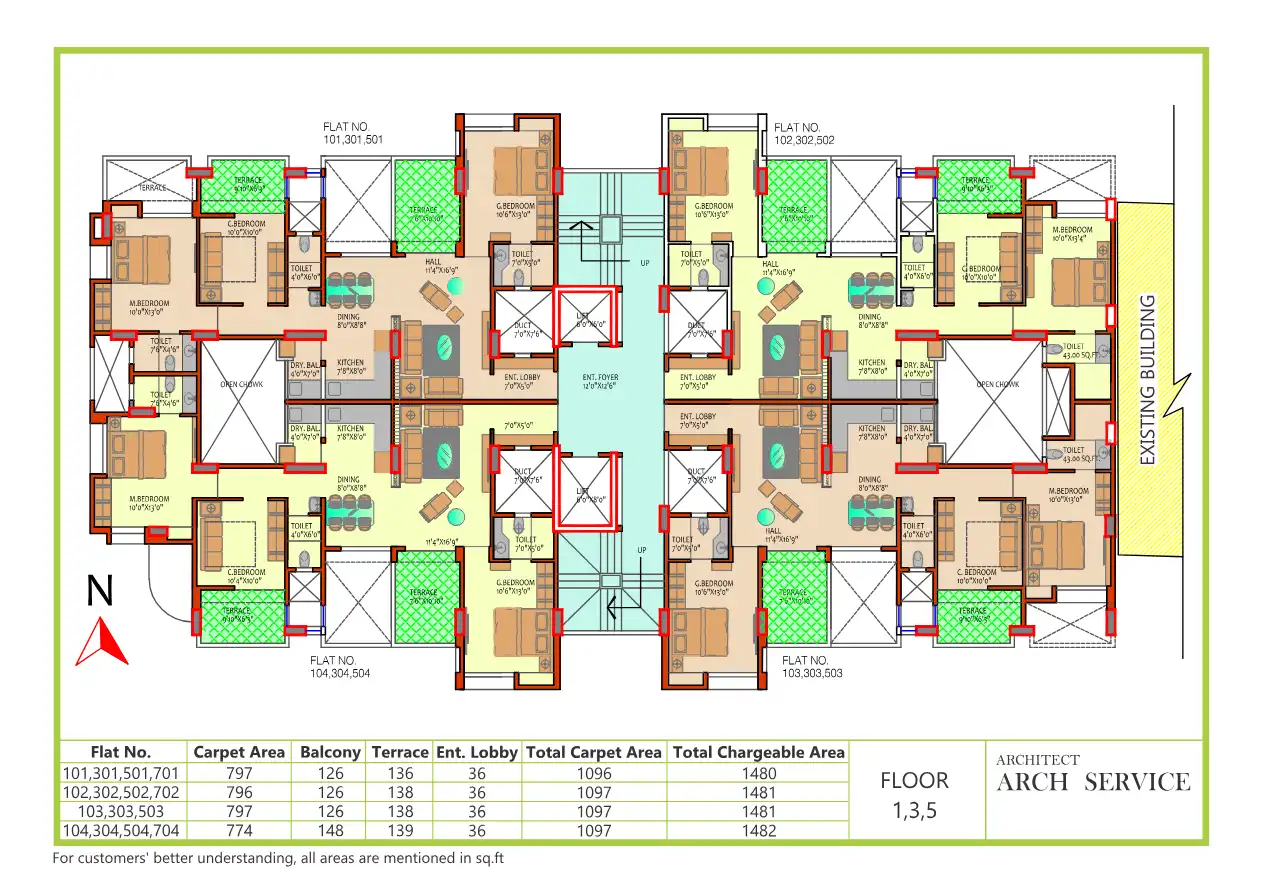 Charudatta Apartments Floor Plans & Layout