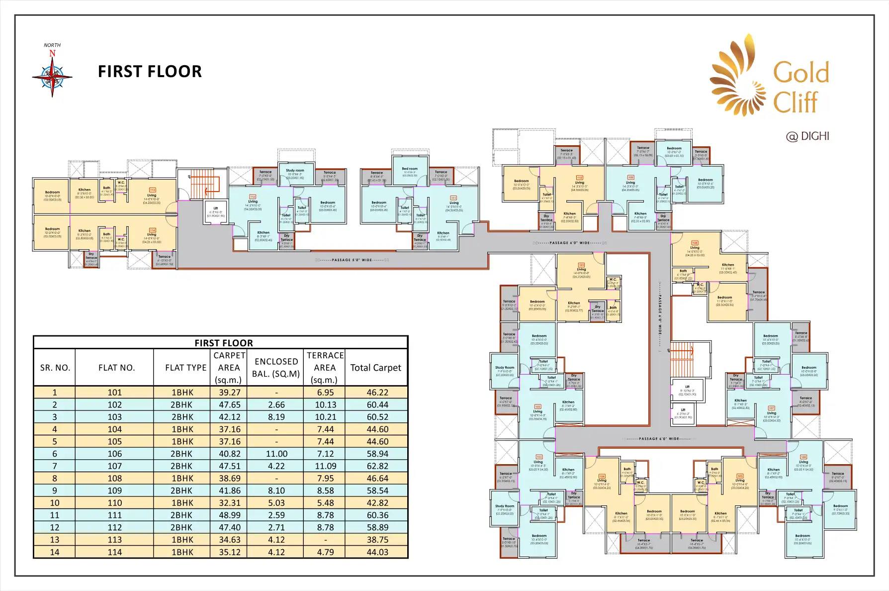 Gold Cliff Floor Plans & Layout