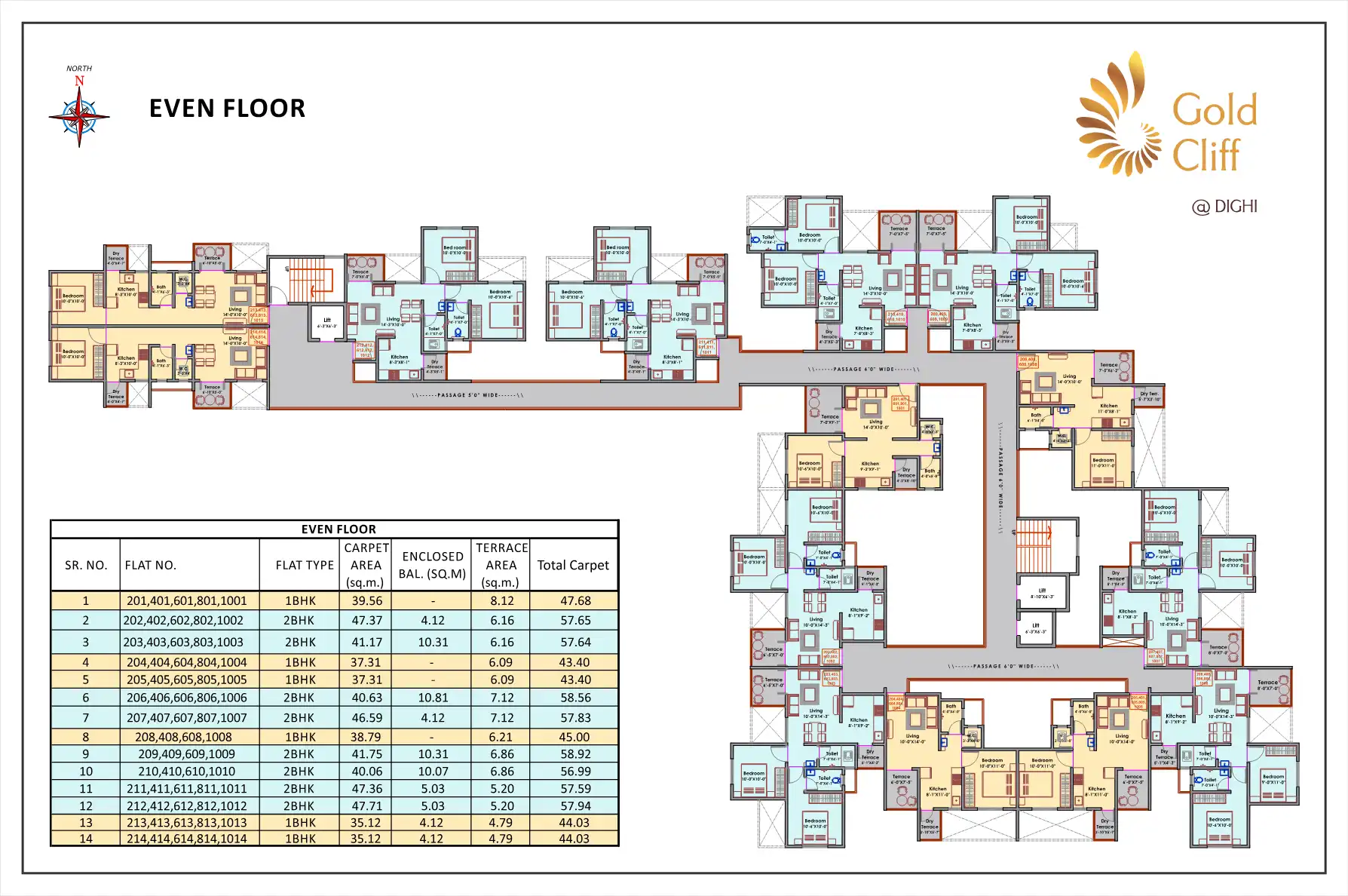 Gold Cliff Floor Plans & Layout