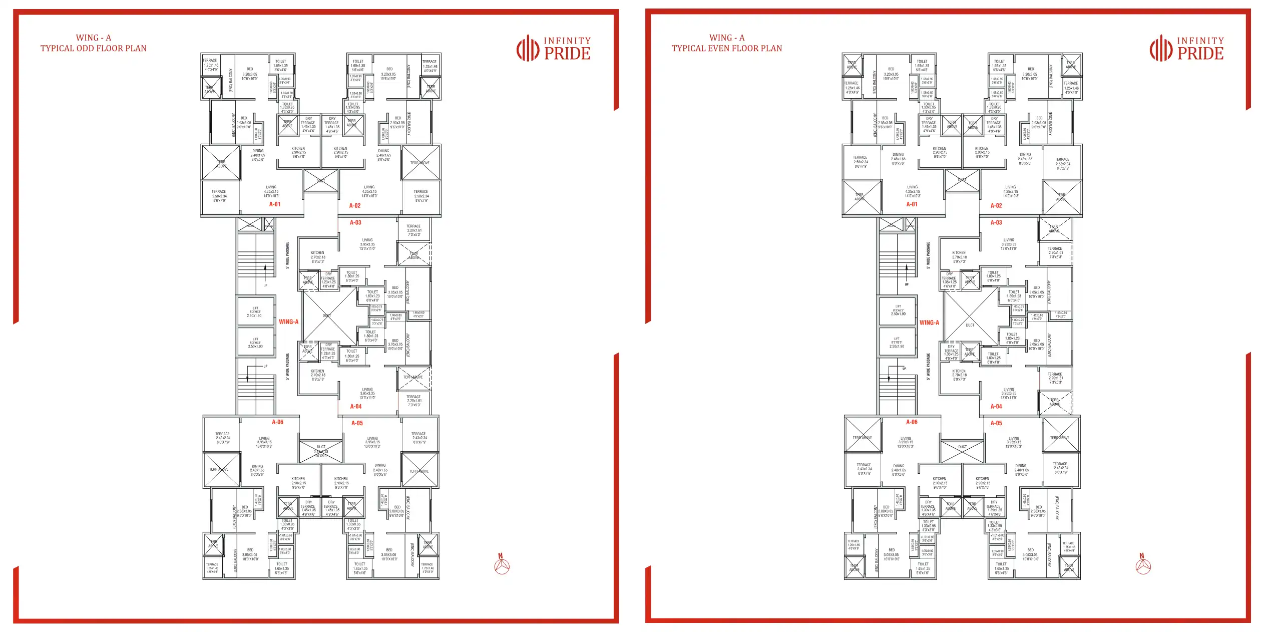 Infinity Pride Floor Plans & Layout