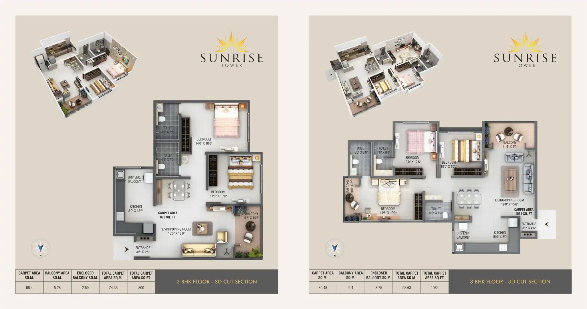 Sunrise Apartment Floor Plans & Layout