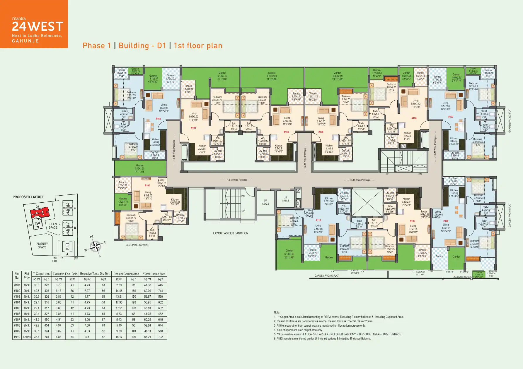 Mantra 24 West Floor Plans & Layout