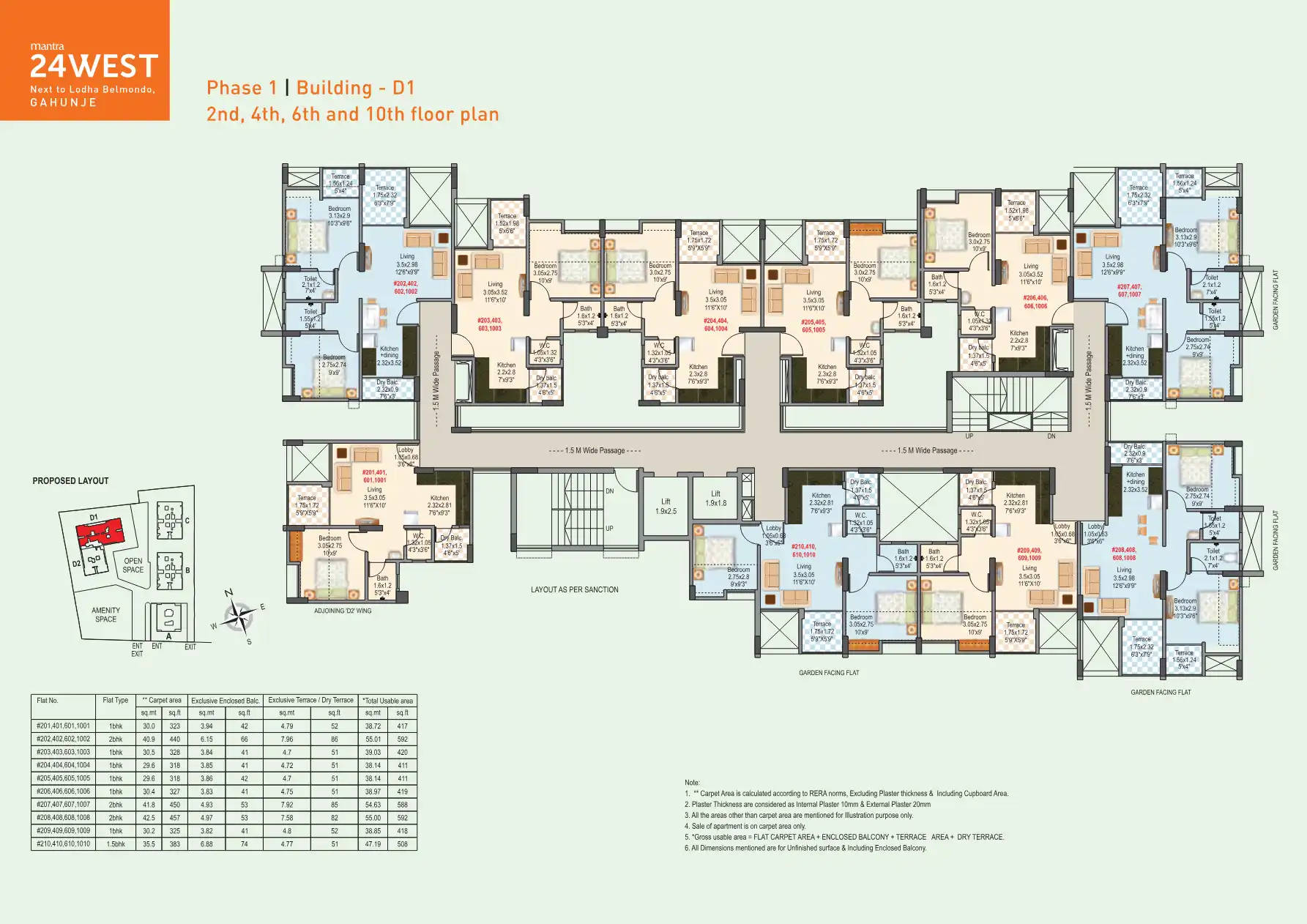 Mantra 24 West Floor Plans & Layout