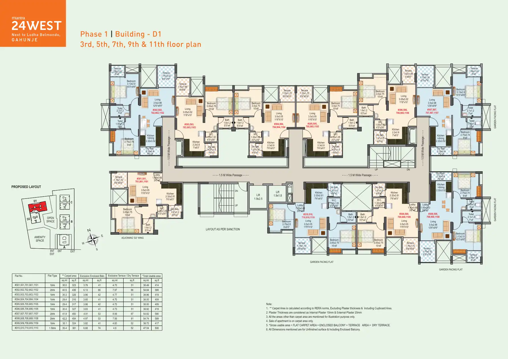 Mantra 24 West Floor Plans & Layout