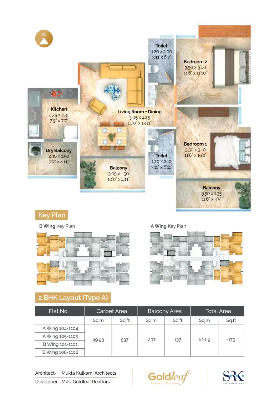 1 Goldleaf Floor Plans & Layout