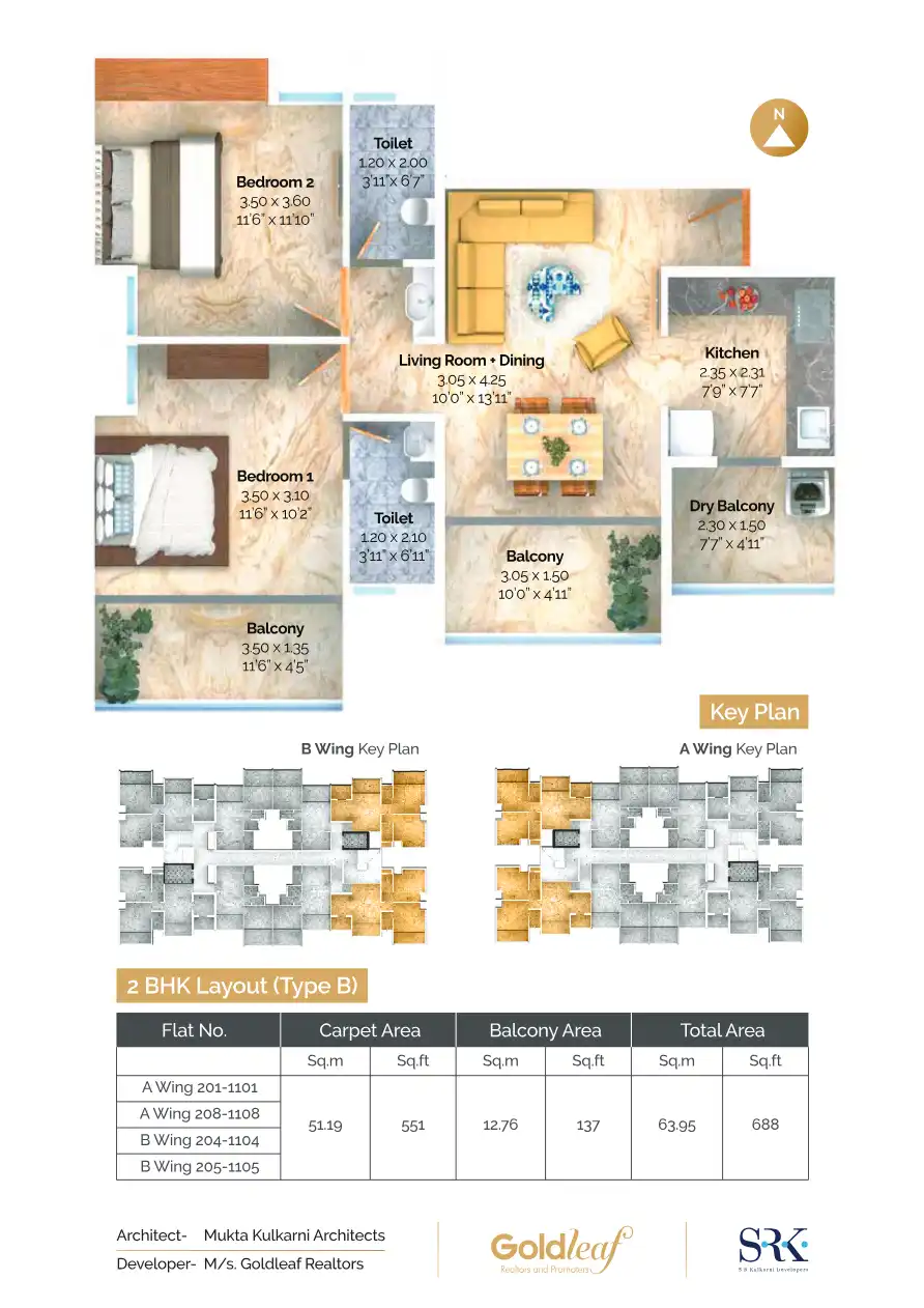 1 Goldleaf Floor Plans & Layout