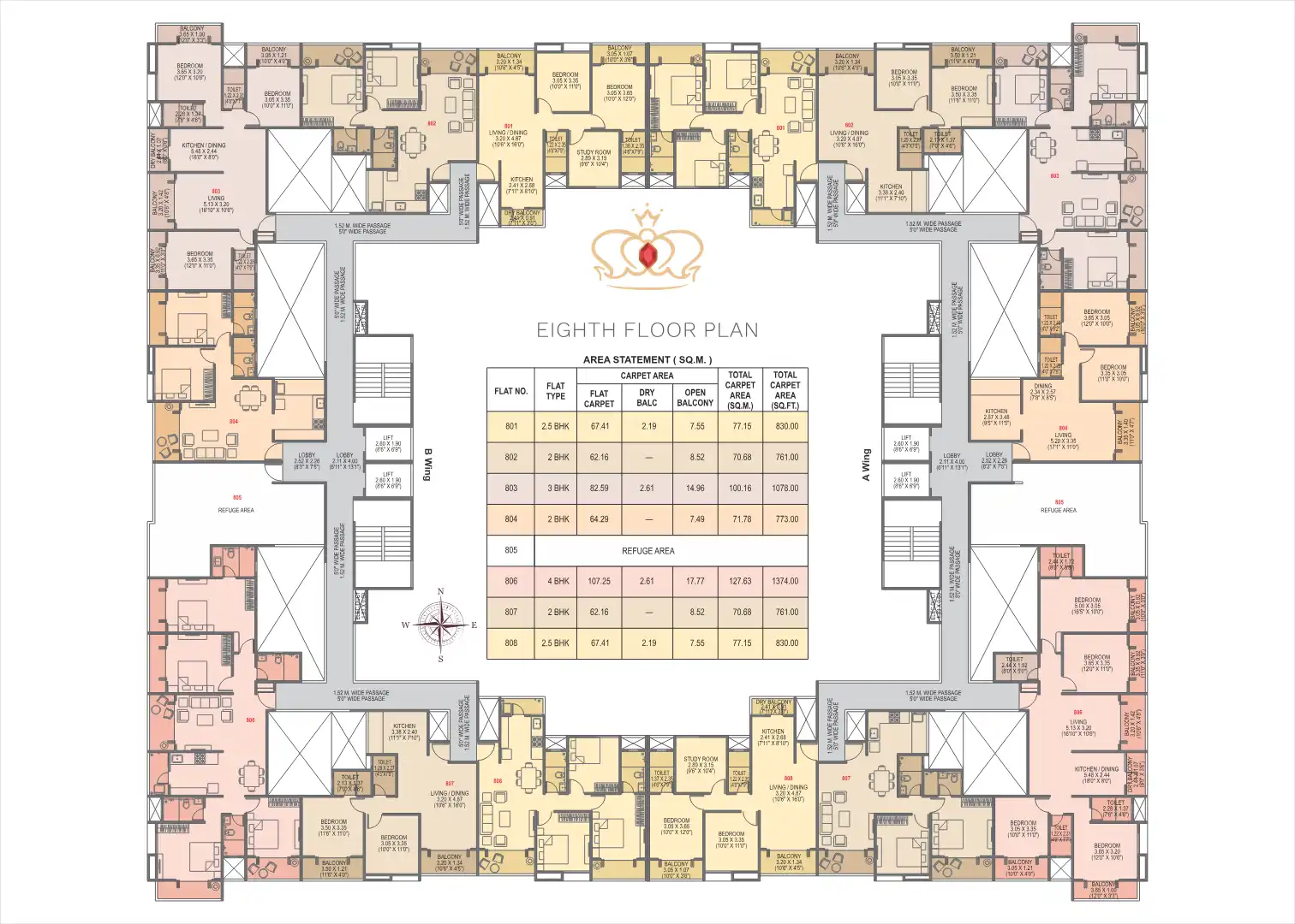 Tirupati Tower Floor Plans & Layout