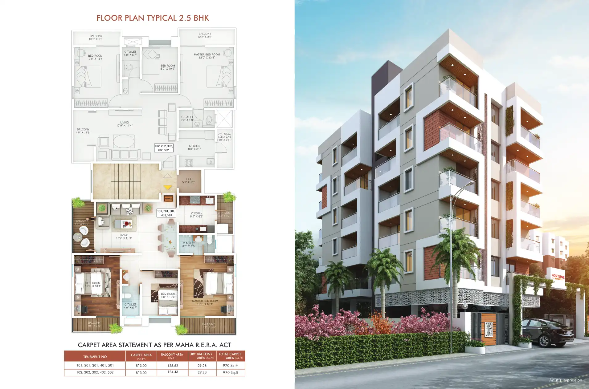 Fortune Heights Floor Plans & Layout