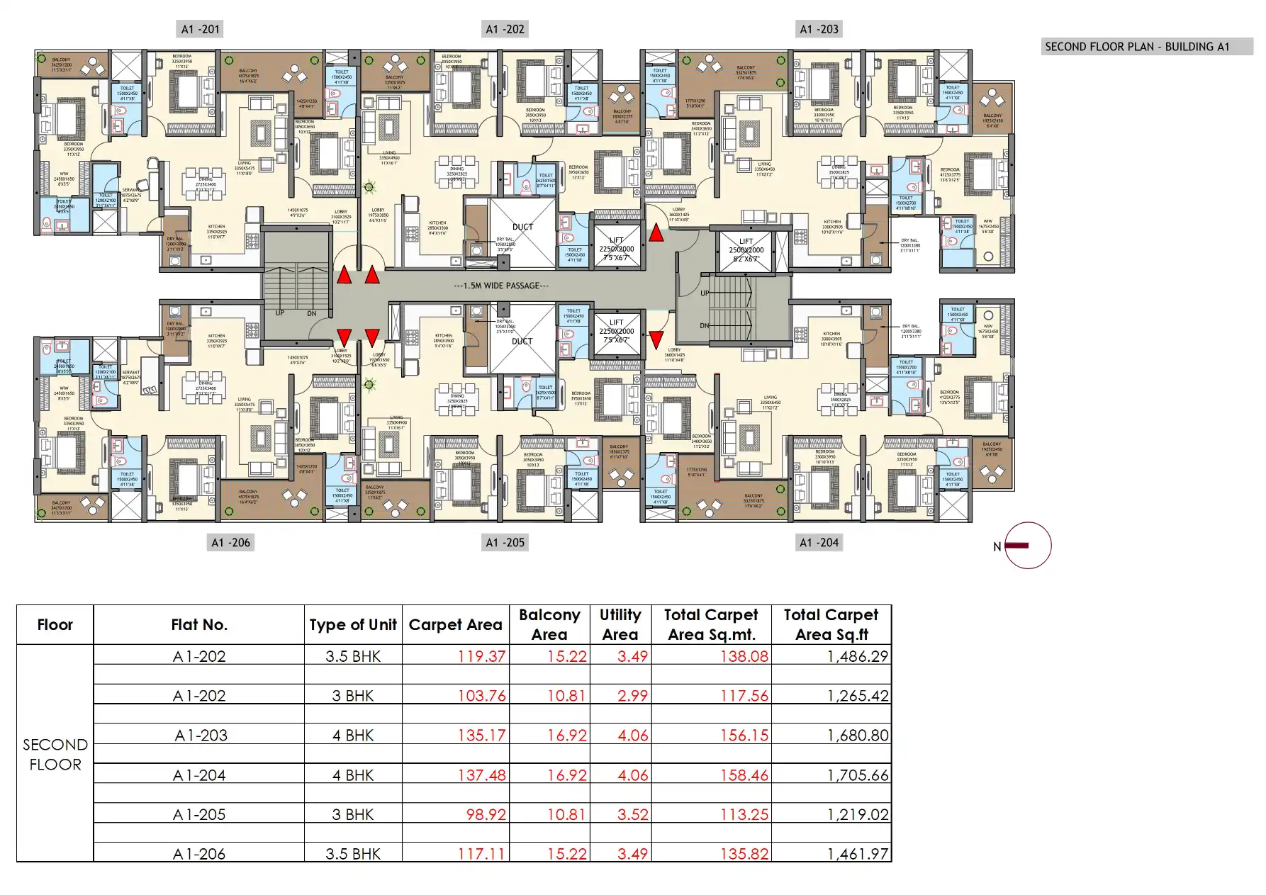 Ganga Avanta A1 Floor Plans & Layout