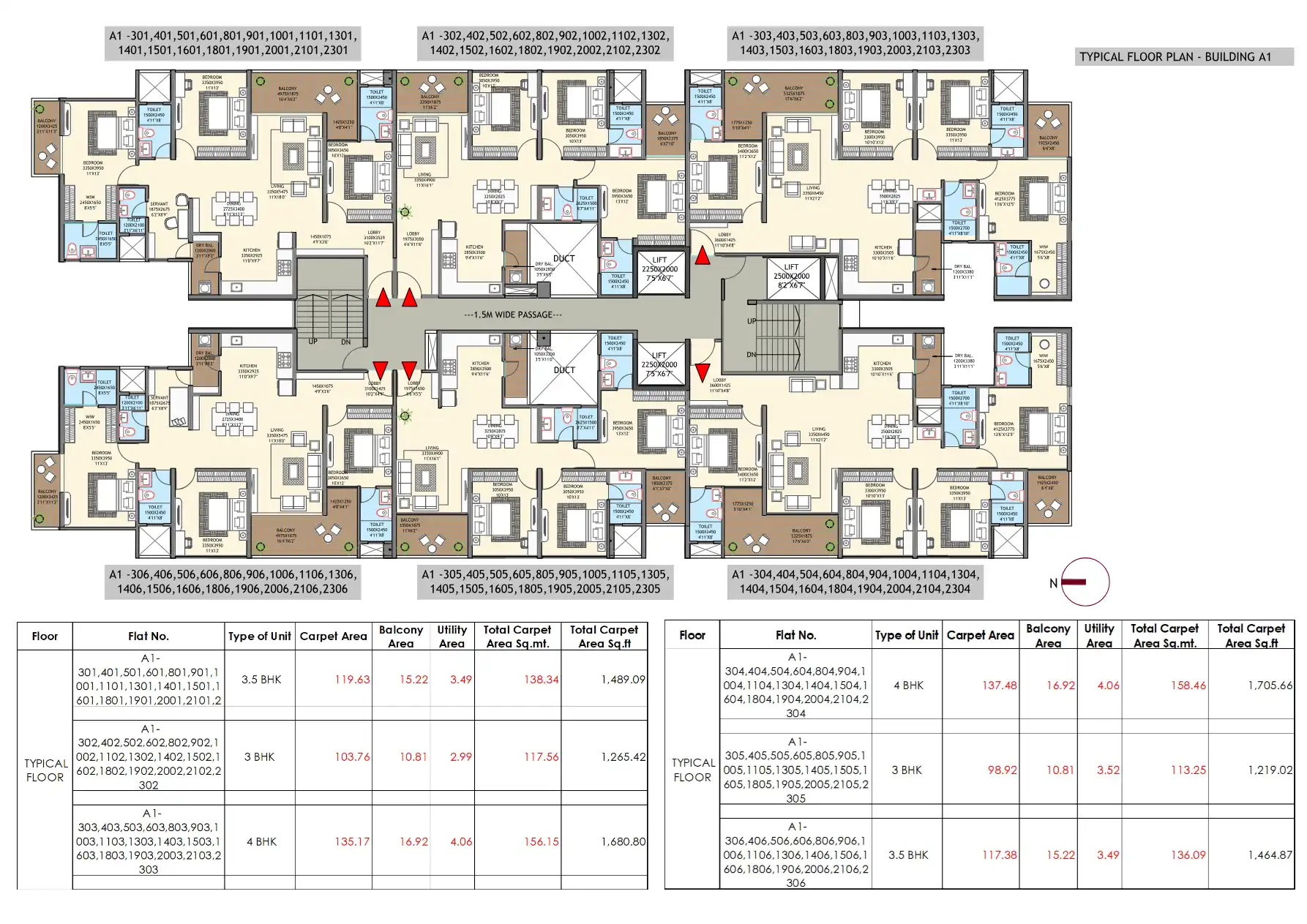 Ganga Avanta A1 Floor Plans & Layout