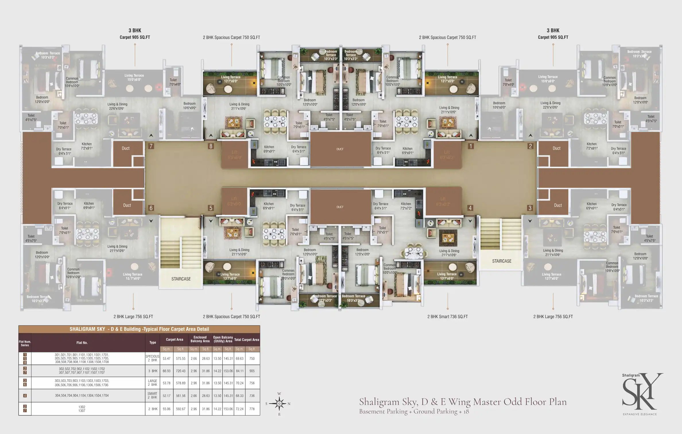 Shaligram Sky Floor Plans & Layout