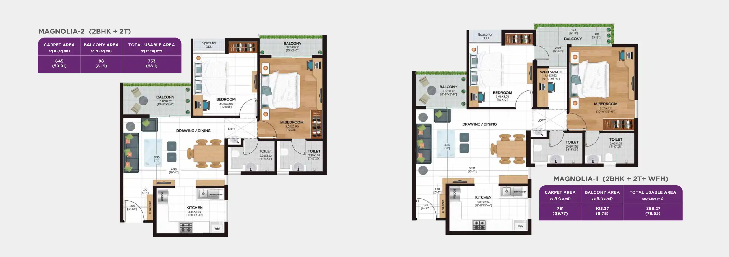 Ashiana Malhar Floor Plans & Layout