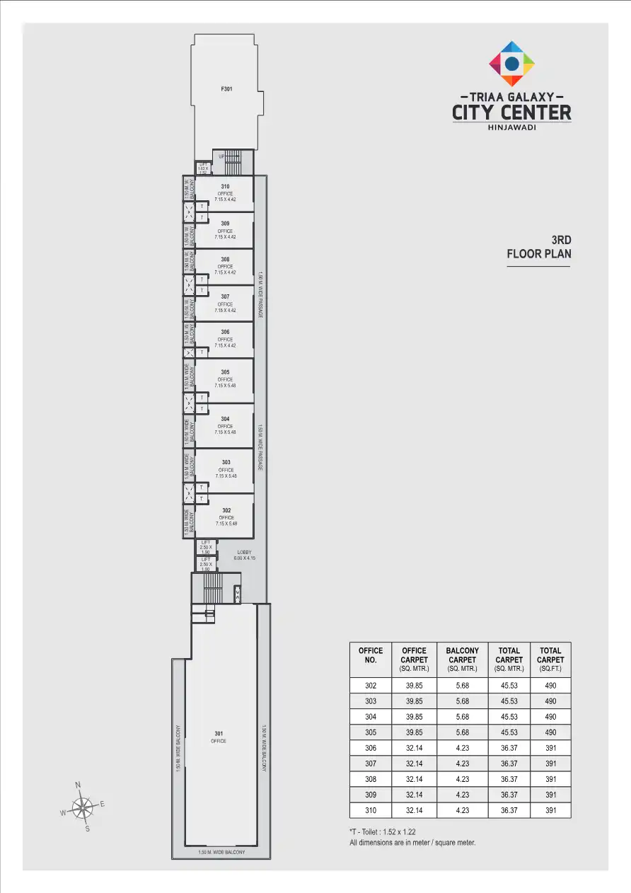 Triaa Vasantam City Center Floor Plans & Layout