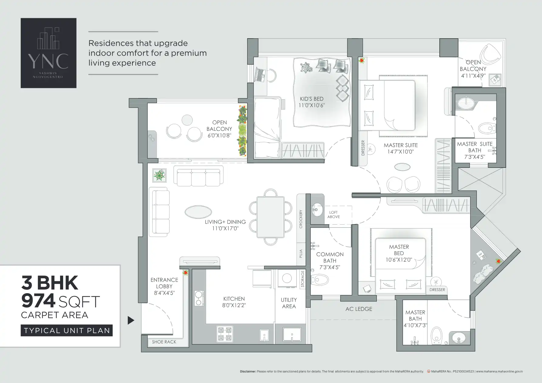 Yashwin Nuovocentro Floor Plans & Layout