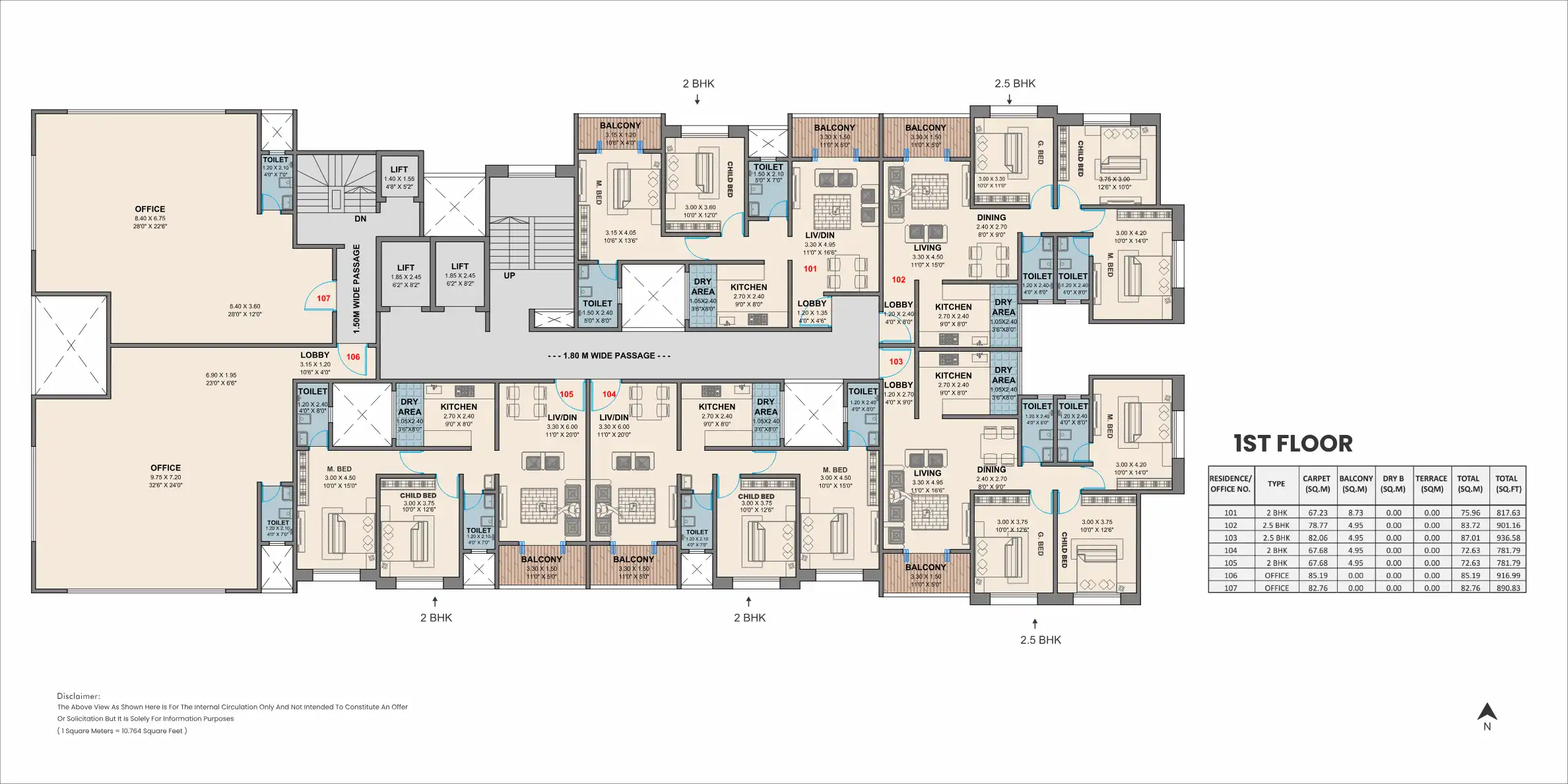 Saffron Residency Floor Plans & Layout