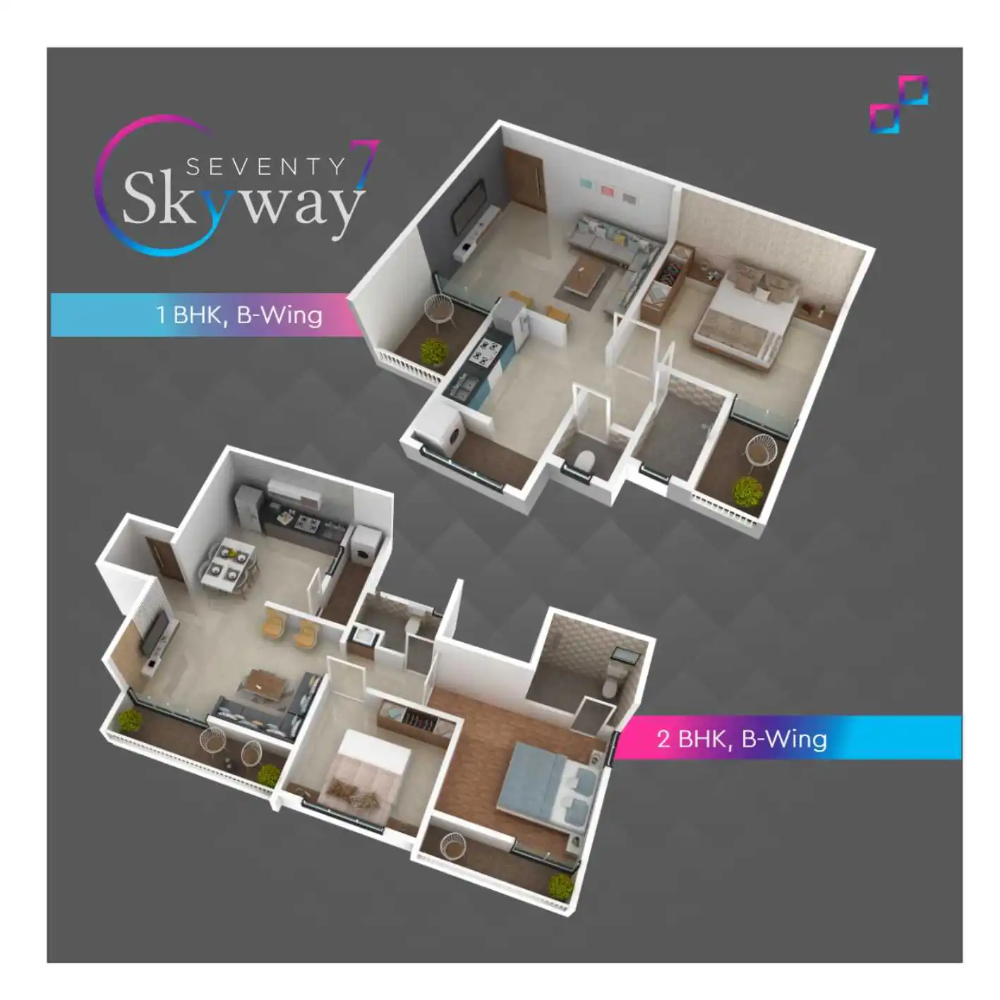 Seventy 7 Skyway Floor Plans & Layout
