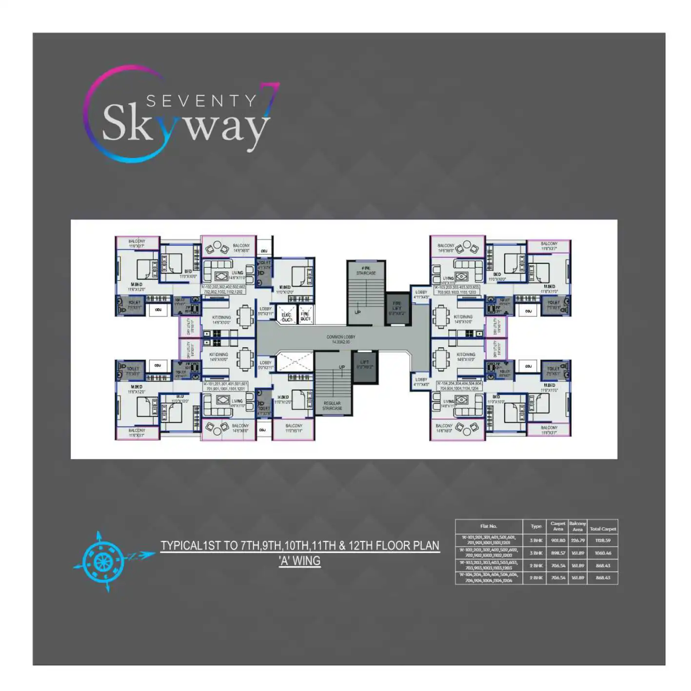 Seventy 7 Skyway Floor Plans & Layout