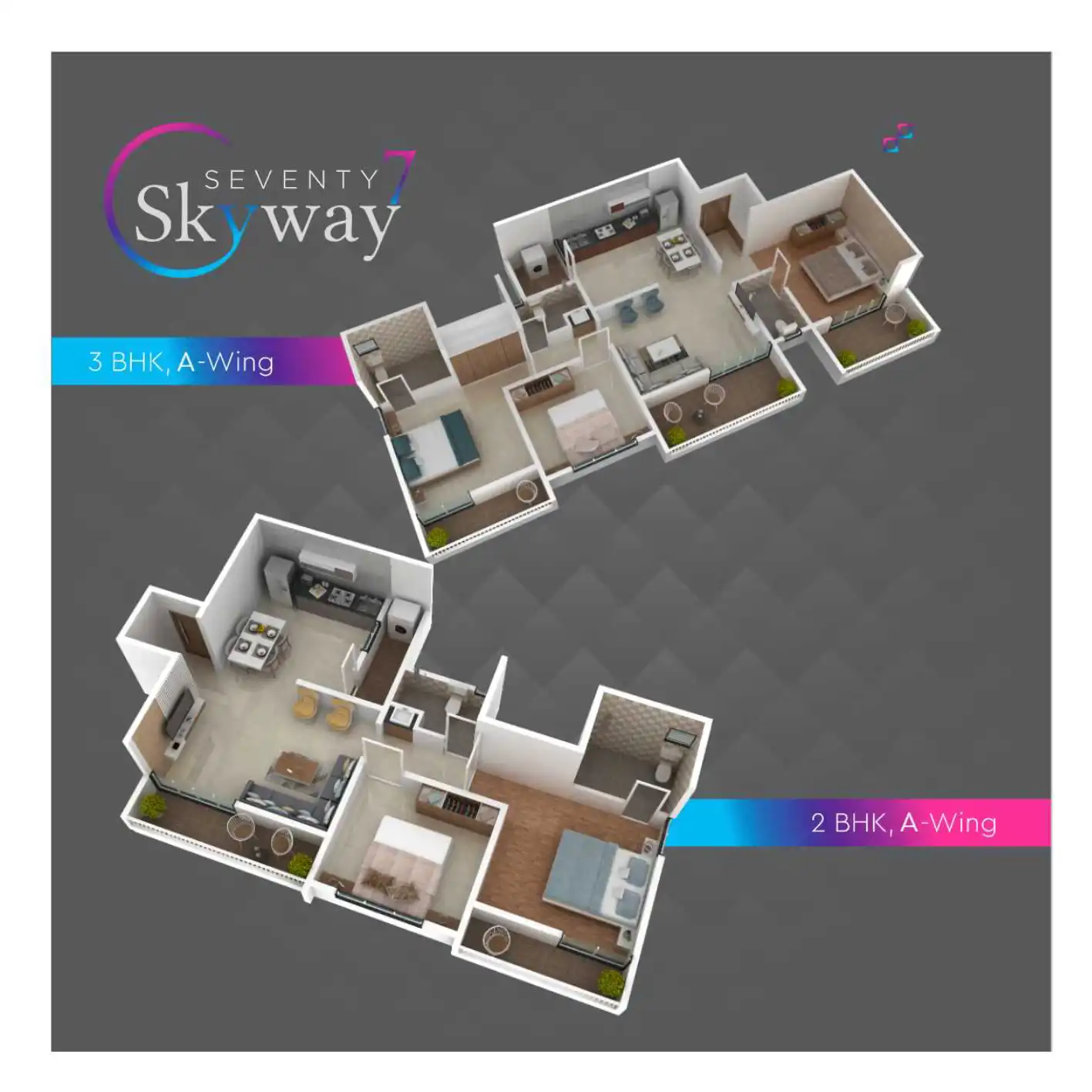 Seventy 7 Skyway Floor Plans & Layout