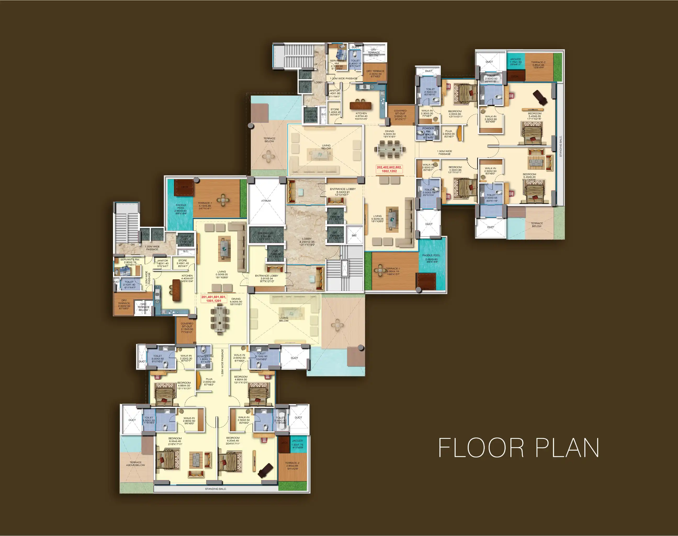 204 Blue Paradise Floor Plans & Layout